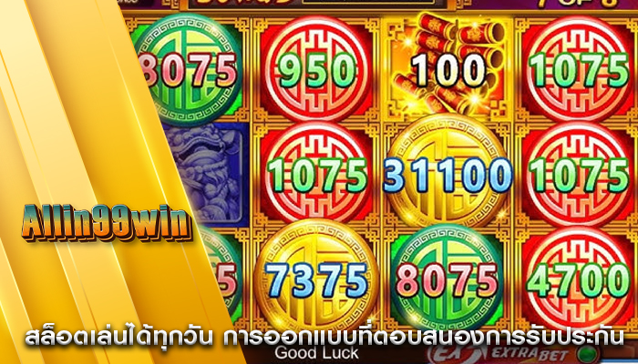 สล็อตเล่นได้ทุกวัน การออกแบบที่ตอบสนองการรับประกัน